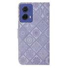 For Motorola Moto G85 Ethnic Style Embossed Pattern Leather Phone Case(Purple) - 3