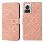 For Motorola Moto X30 Pro Ethnic Style Embossed Pattern Leather Phone Case(Pink) - 1