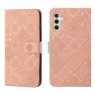 For Samsung Galaxy A05S Ethnic Style Embossed Pattern Leather Phone Case(Pink) - 1