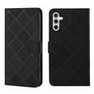 For Samsung Galaxy S24 5G Ethnic Style Embossed Pattern Leather Phone Case(Black) - 1
