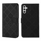 For Samsung Galaxy S24+ 5G Ethnic Style Embossed Pattern Leather Phone Case(Black) - 1