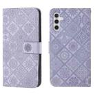 For Samsung Galaxy S24+ 5G Ethnic Style Embossed Pattern Leather Phone Case(Purple) - 1