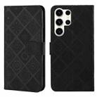 For Samsung Galaxy S24 Ultra 5G Ethnic Style Embossed Pattern Leather Phone Case(Black) - 1