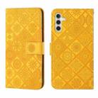 For Samsung Galaxy A35 Ethnic Style Embossed Pattern Leather Phone Case(Yellow) - 1