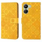 For Xiaomi Redmi 13C Ethnic Style Embossed Pattern Leather Phone Case(Yellow) - 1