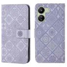 For Xiaomi Redmi 13C Ethnic Style Embossed Pattern Leather Phone Case(Purple) - 1