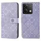 For Xiaomi Redmi Note 13 Ethnic Style Embossed Pattern Leather Phone Case(Purple) - 1