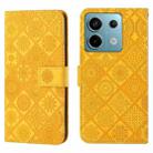 For Xiaomi Redmi Note 13 Pro Ethnic Style Embossed Pattern Leather Phone Case(Yellow) - 1