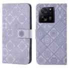 For Xiaomi 13T Ethnic Style Embossed Pattern Leather Phone Case(Purple) - 1