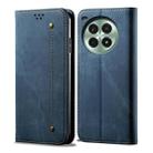 For OnePlus Ace 3 Pro Denim Texture Casual Style Horizontal Flip Leather Case(Blue) - 1