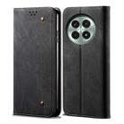 For OnePlus 13 Denim Texture Casual Style Horizontal Flip Leather Case(Black) - 1