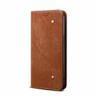 For OnePlus 13T Denim Texture Casual Style Horizontal Flip Leather Case(Brown) - 2