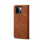 For OnePlus 13T Denim Texture Casual Style Horizontal Flip Leather Case(Brown) - 3