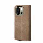 For OnePlus 13s 5G Denim Texture Casual Style Horizontal Flip Leather Case(Khaki) - 3