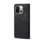For OnePlus 13s 5G Denim Texture Casual Style Horizontal Flip Leather Case(Black) - 3