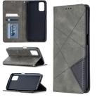 For Oppo A72 / A52 / A92 Rhombus Texture Horizontal Flip Magnetic Leather Case with Holder & Card Slots(Grey) - 1