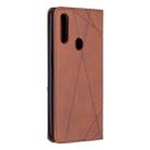 For Oppo A31 (2020) / A81 Rhombus Texture Horizontal Flip Magnetic Leather Case with Holder & Card Slots(Brown) - 3
