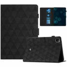 For iPad Pro 11.0 2022 / Air 10.9 2022 Diamond Texture Embossed Leather Smart Tablet Case(Black) - 1