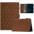 For iPad mini 6 Diamond Texture Embossed Leather Smart Tablet Case(Brown) - 1