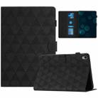 For iPad mini 6 Diamond Texture Embossed Leather Smart Tablet Case(Black) - 1
