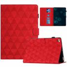 For iPad mini 5 / 4 / 3 / 2 / 1 Diamond Texture Embossed Leather Smart Tablet Case(Red) - 1