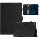 For iPad mini 5 / 4 / 3 / 2 / 1 Diamond Texture Embossed Leather Smart Tablet Case(Black) - 1