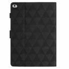 For iPad mini 5 / 4 / 3 / 2 / 1 Diamond Texture Embossed Leather Smart Tablet Case(Black) - 4