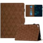For iPad Pro 9.7 / 9.7 2018 / 2017 Diamond Texture Embossed Leather Smart Tablet Case(Brown) - 1