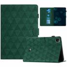 For iPad Pro 11 2024 Diamond Texture Embossed Leather Smart Tablet Case(Green) - 1