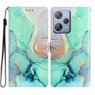 For Blackview A53 Pro Colored Drawing Leather Phone Case(Green Marble) - 1