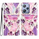 For Blackview A53 Pro Colored Drawing Leather Phone Case(Purple Marble) - 1