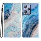 For Blackview A53 Pro Colored Drawing Leather Phone Case(Blue Marble) - 1