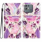 For Blackview A55 Pro Colored Drawing Leather Phone Case(Purple Marble) - 1