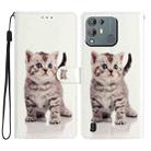 For Blackview A55 Pro Colored Drawing Leather Phone Case(Little Tabby Cat) - 1