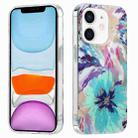 For iPhone 11 Electroplated Symphony Phone Case(Watercolor Flower) - 1