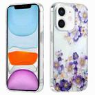 For iPhone 11 Electroplated Symphony Phone Case(White Purple Flower) - 1