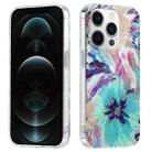 For iPhone 12 Pro Max Electroplated Symphony Phone Case(Watercolor Flower) - 1