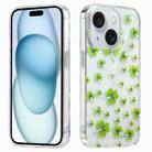 For iPhone 15 Electroplated Symphony Phone Case(Four-leaf-clover) - 1