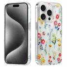 For iPhone 15 Pro Electroplated Symphony Phone Case(Miscellaneous Flowers) - 1