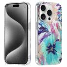 For iPhone 15 Pro Electroplated Symphony Phone Case(Watercolor Flower) - 1