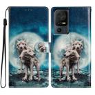 For TCL 40 SE Colored Drawing Leather Phone Case(Twin Wolves) - 1