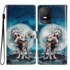 For TCL 403 Colored Drawing Leather Phone Case(Twin Wolves) - 1