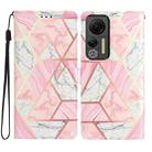 For Ulefone Note 14 Colored Drawing Leather Phone Case(Pink Marble) - 1