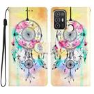 For ZTE Blade A52 Colored Drawing Leather Phone Case(Dream Catcher) - 1
