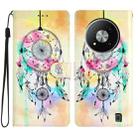 For ZTE Blade A73 5G Colored Drawing Leather Phone Case(Dream Catcher) - 1