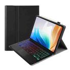 For OPPO Pad Air2 11.4 inch OP14-AS TPU Ultra-thin Detachable Backlight Bluetooth Keyboard Leather Case with Touchpad(Black) - 1