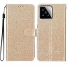 For Xiaomi 15 Glitter Powder Flip Leather Phone Case(Gold) - 1