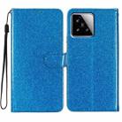For Xiaomi 15 Glitter Powder Flip Leather Phone Case(Blue) - 1