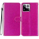 For Xiaomi 15 Pro Glitter Powder Flip Leather Phone Case(Rose Red) - 1