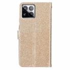 For Xiaomi 15 Pro Glitter Powder Flip Leather Phone Case(Gold) - 3